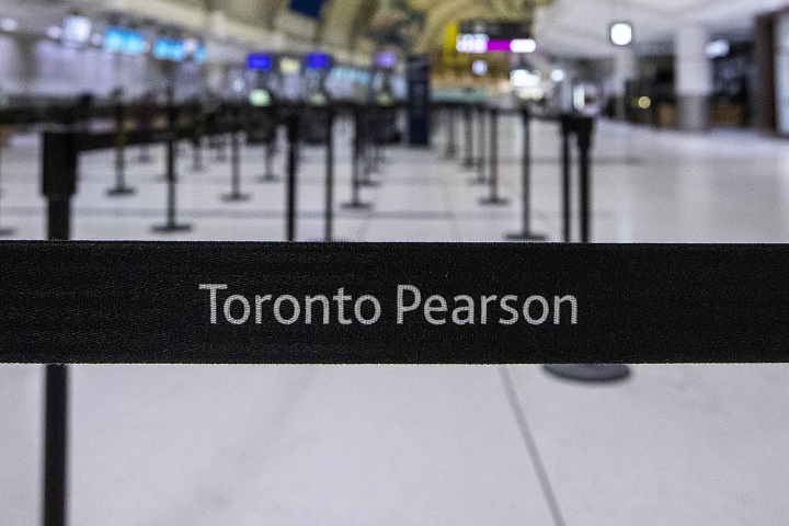 The departure area at terminal 3 is pictured at Toronto Pearson Airport in Mississauga, Ontario on Sunday, March 19, 2023.