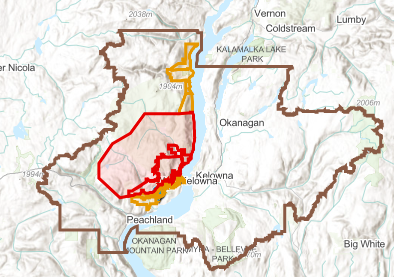 The Regional District of Central Okanagan doesn’t anticipate any properties who have been placed under an evacuation order or alert will have their status changed on Sunday.