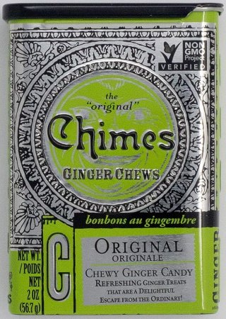 tin of ginger chew candys