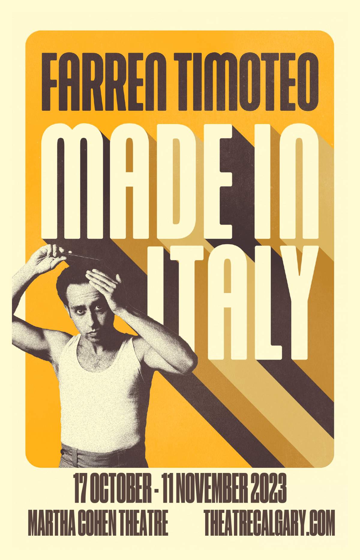Theatre Calgary presents Made in Italy; supported by Global Calgary & QR Calgary - image