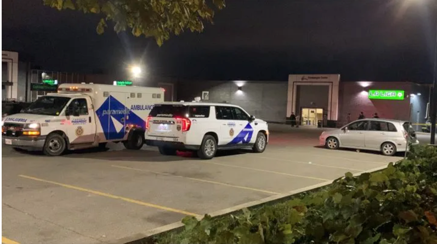 Toronto police were called to La Liga sports complex October 9 with reports of a triple shooting. Police say the suspect fled the scene on foot.