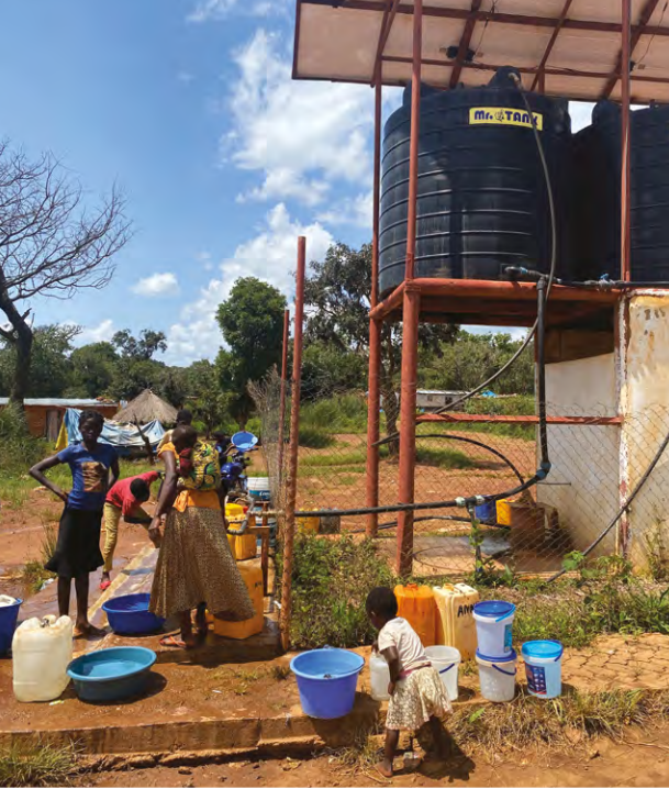 A water borehole for Muvunda residents displaced by the Kamoa-Kakula Copper Mine in the Democratic Republic of Congo is seen on Feb. 26, 2022.