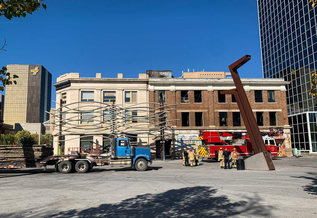The heritage building went up in flames on Sept. 24, 2023.