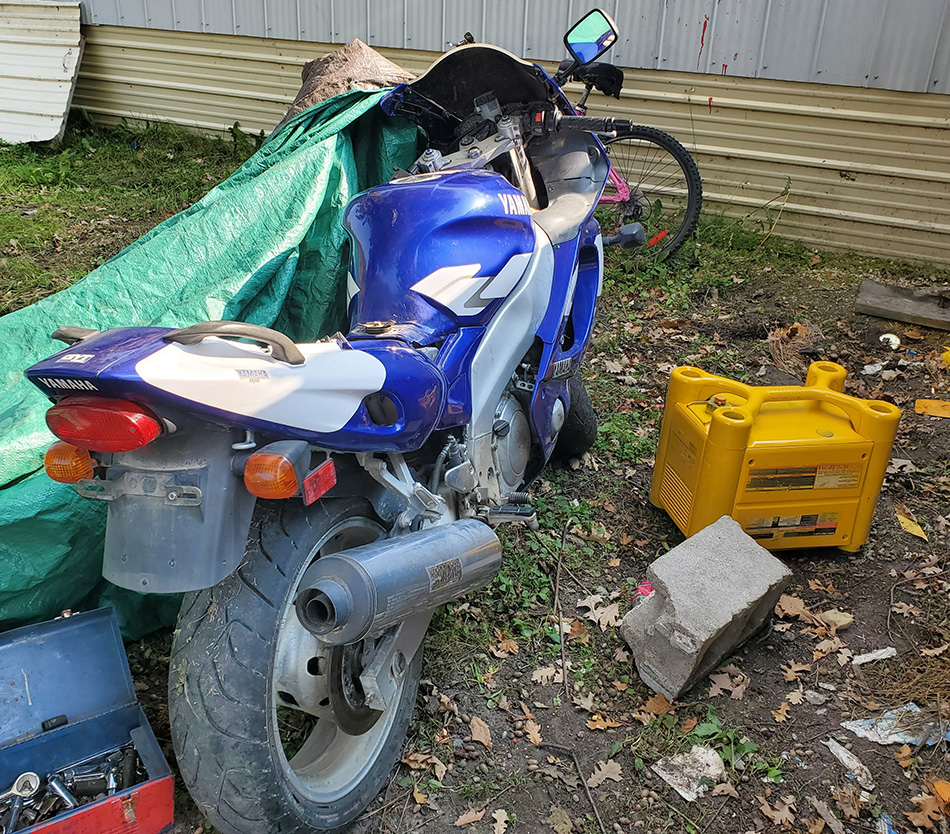 A stolen vehicle seized by Manitoba RCMP.