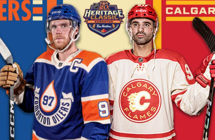 NHL unveils Oilers, Flames jerseys for Heritage Classic version of Battle of Alberta