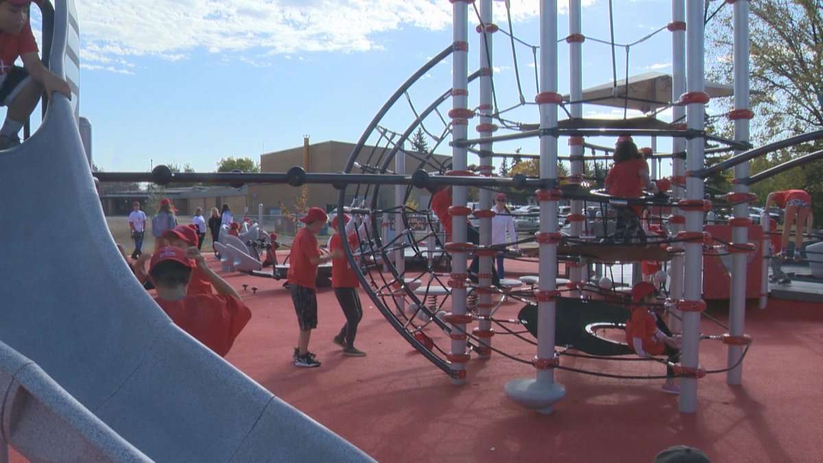 The City of Regina and Canadian Tire Jumpstart celebrated the grand opening of an inclusive playground and spray pad for those with limited abilities.