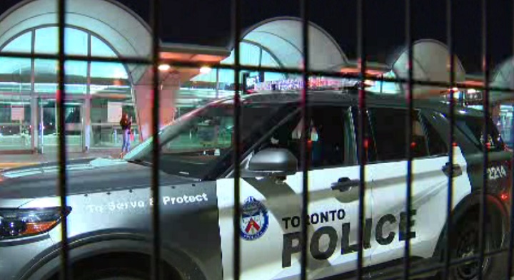 Police say they were called to Kipling Subway Station for reports of a man assaulting several people.