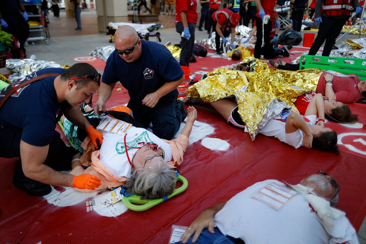 File photo of a mass casualty training exercise on Sept. 19, 2019.