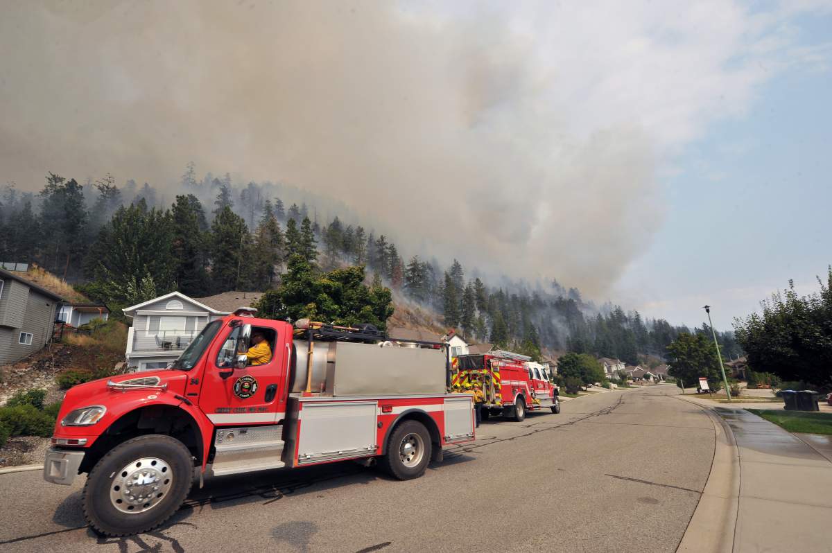 File photo of the McDougall Creek wildfire in West Kelowna.