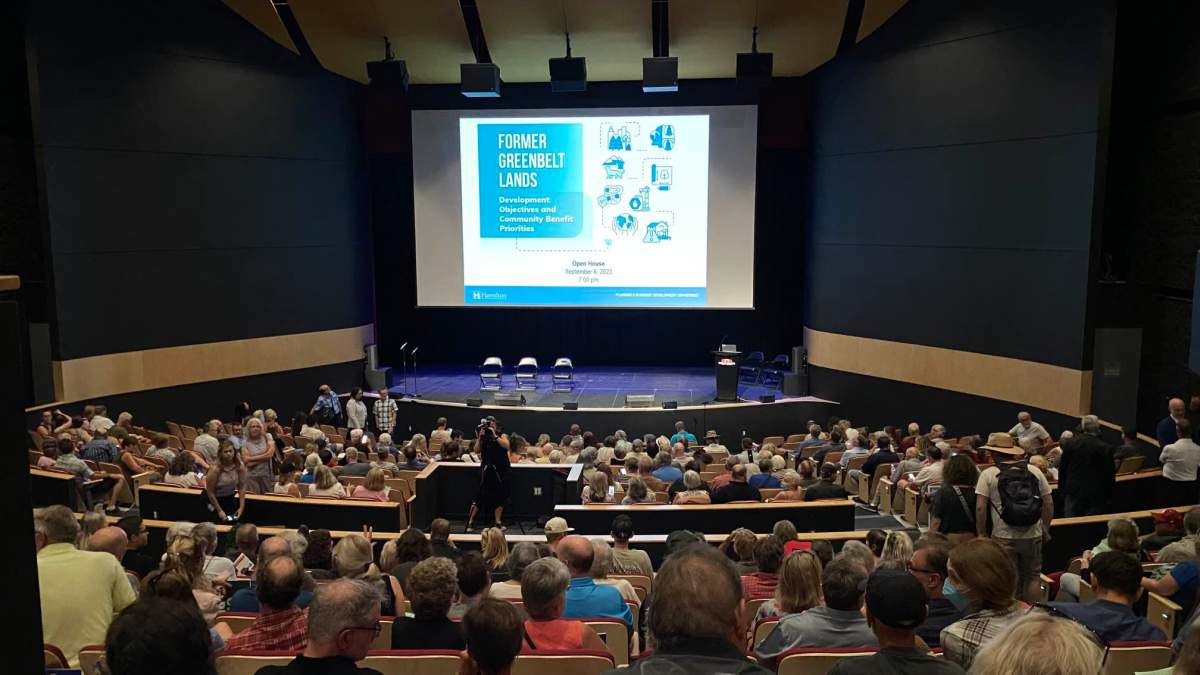 Some 500 Hamiltonians attended a public consultation hosted by the City of Hamilton at the Ancaster Memorial Arts Centre on Sept. 6, 2023.