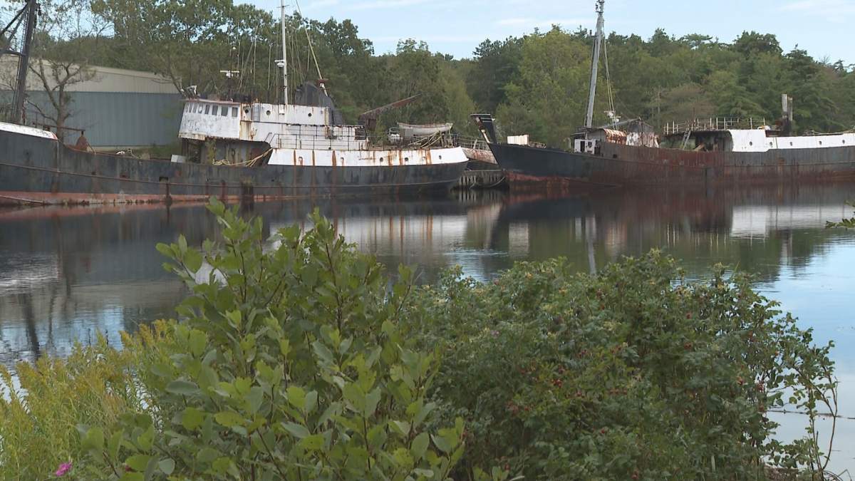 The mayor of Bridgewater, N.S., hopes a development company can put forward a plan that involves removing three derelict vessels from a local wharf.