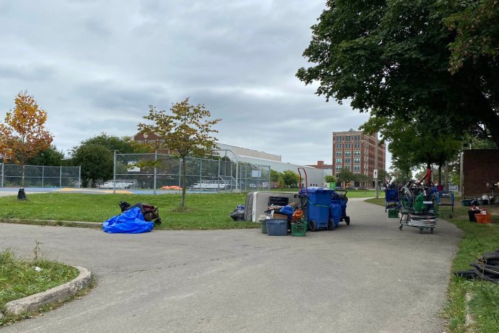 Hamilton bylaw says ‘people left voluntarily’ as encampment at Woodlands Park shrinks