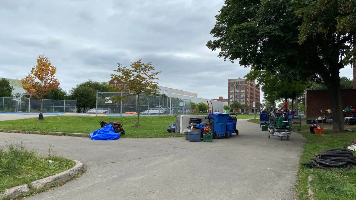 A vast majority of tents in an encampment off of Barton Street cleared out Thursday amid a new encampment protocol which went into effect across Hamilton in late August.
