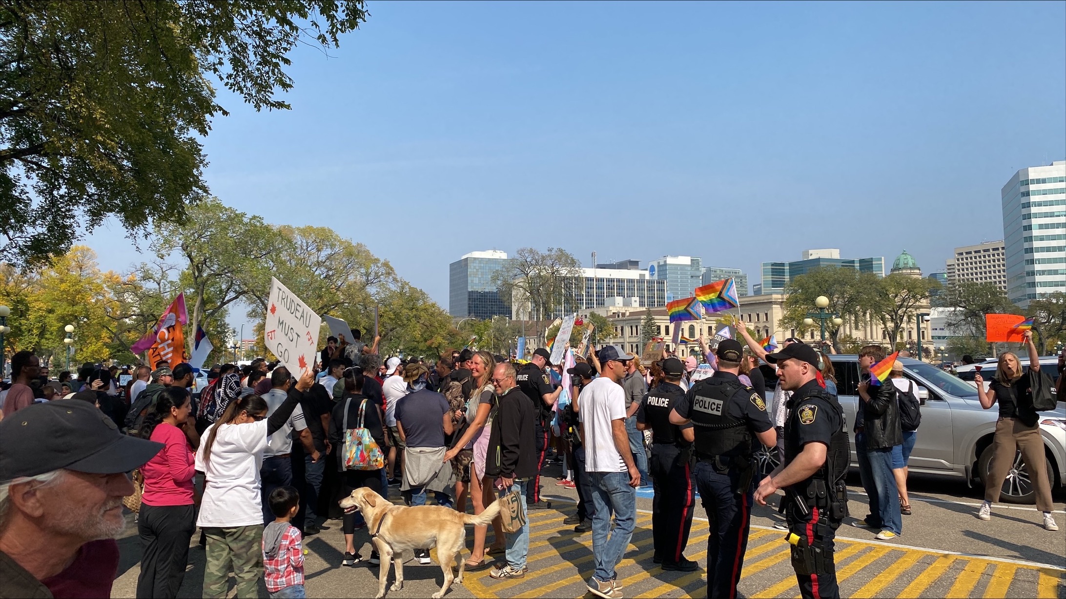 Manitoba demonstrators clash at legislature over LGBTQ2 school policies - Vimarsana News