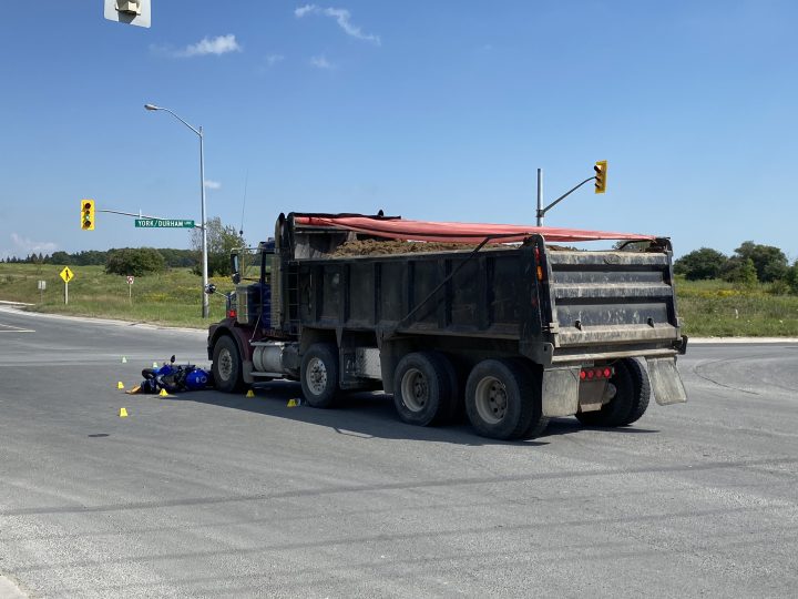 The scene of the collision on Wednesday.