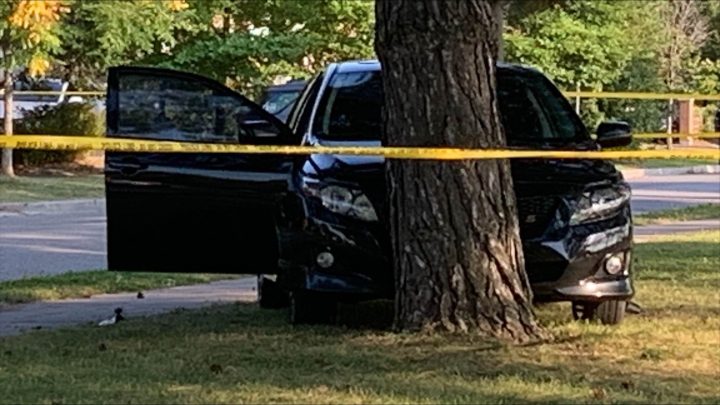 Police said the victim was found suffering from a gunshot wound inside of a black Toyota Corolla.
