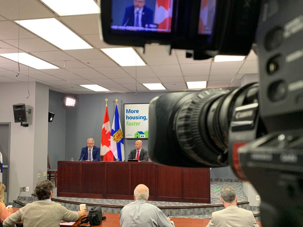 Nova Scotia Municipal Affairs and Housing Minister John Lohr and MP Andy Fillmore announced plans to build 222 new public housing units.
