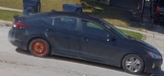 Police said the suspects fled in a four-door sedan Hyundai.