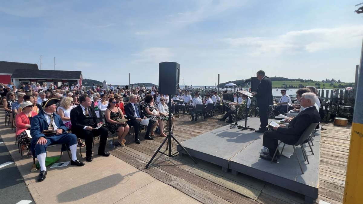 People gathered on the Lunenburg waterfront Sunday, marking the annual Fishers’ Memorial Service. The event has been held since 1925.