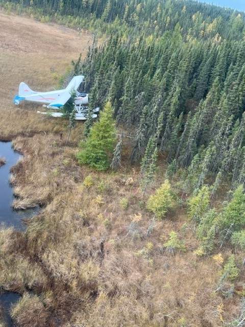 Manitoba RCMP travelled to the scene of this plane crash by helicopter Sunday.