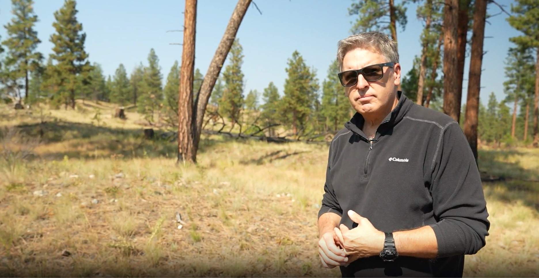 Fire ecologist Robert Gray takes Global News on a tour of an area where a prescribed burn was performed in Cranbrook, BC