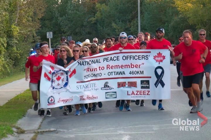 ‘Run to Remember’ makes stop at Chris Garrett Memorial Park in Cobourg, Ont.