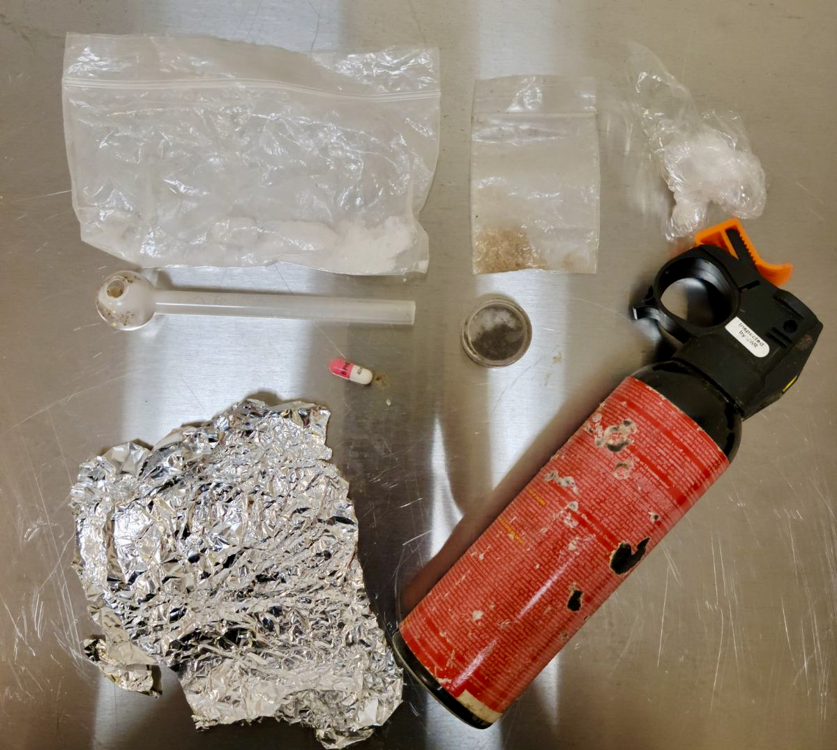 Drugs and bear spray were seized during a RIDE check conducted by City of Kawartha Lakes OPP on Sept. 18, 2023.