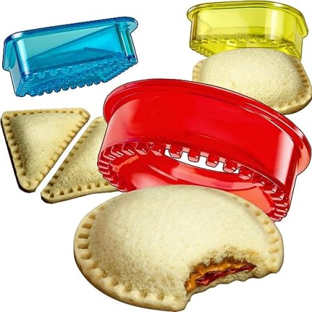 Plastic shapes that will cut and seal your sandwich into fun shapes for kids