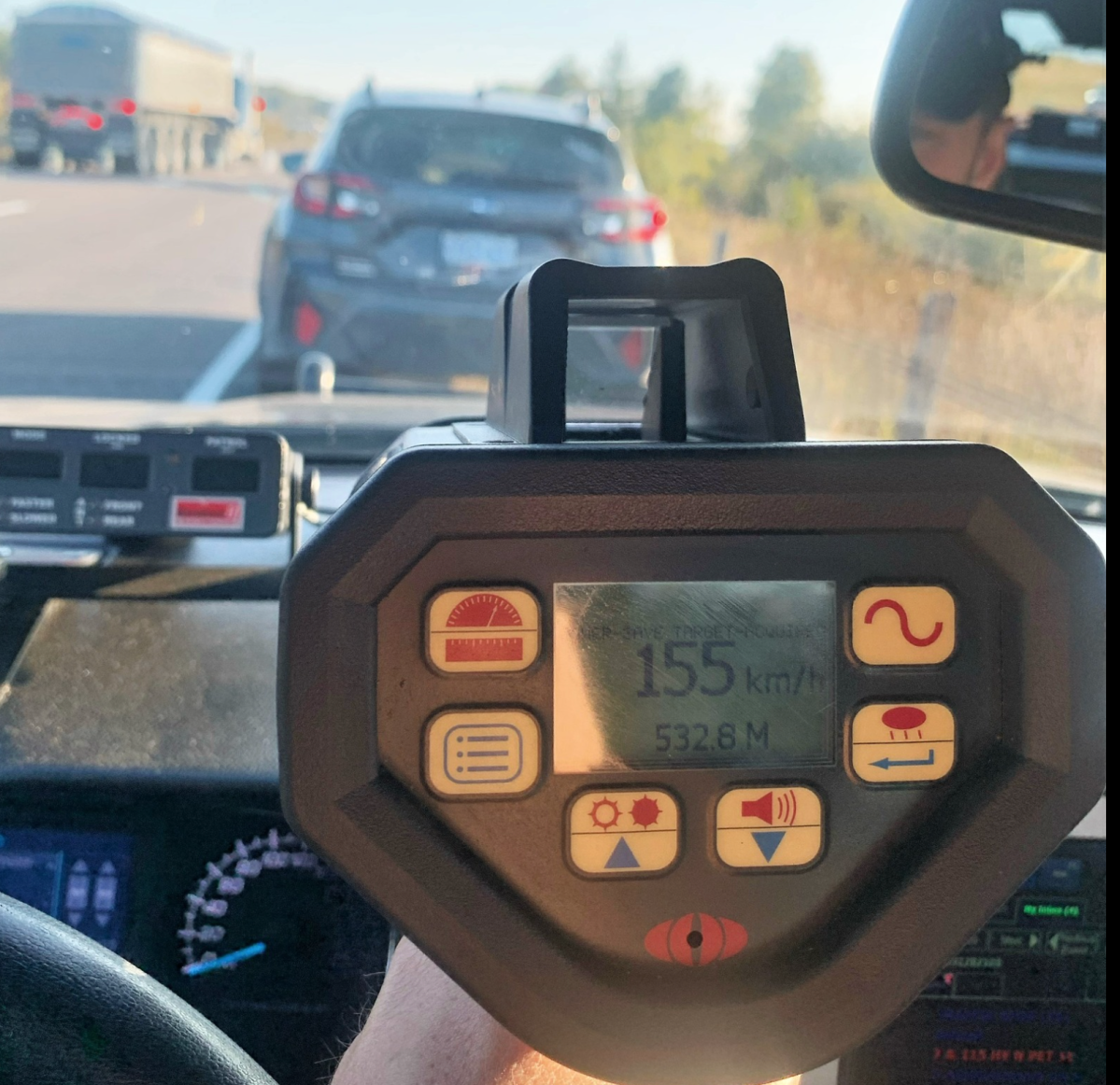 Peterboough County OPP clocked a vehicle travelling 155 km/h in a posted 100 km/h zone on Hwy. 115 on Sept. 21, 2023.
