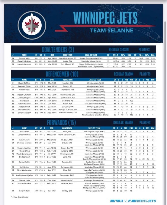 Winnipeg Jets 2024 