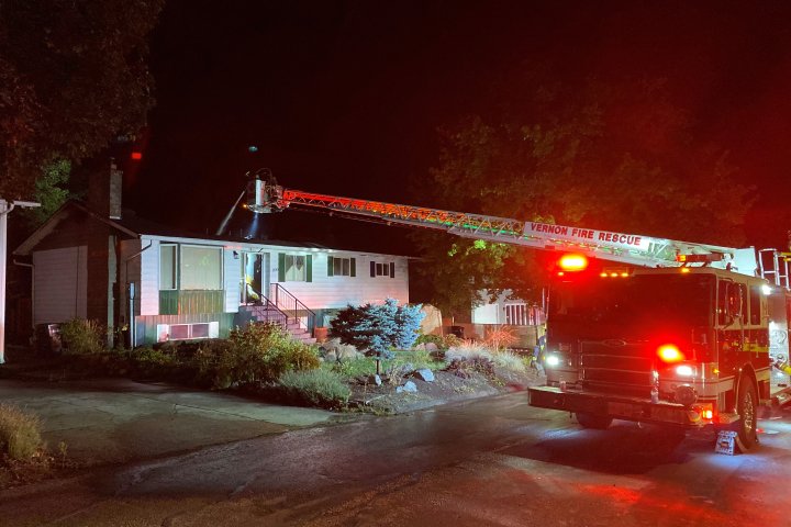 Overnight fire scorches North Okanagan home