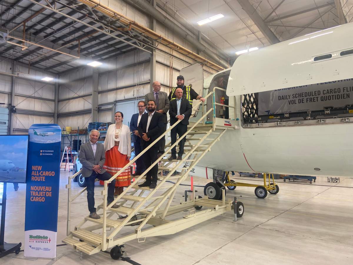 Buffalo Airways and Edmonton International Airport announce a cargo-only flight service to Yellowknife on Friday, Sept. 15, 2023.