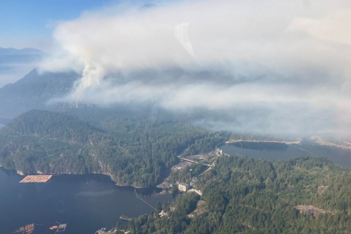 Evacuation orders, local state of emergency issued due to wildfire burning north of Sechelt