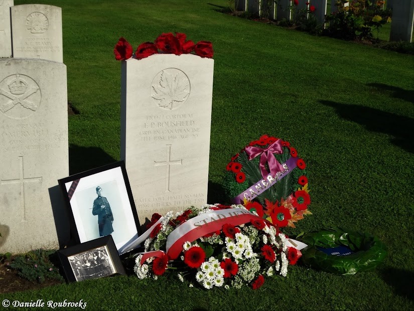 Cpl. Frederick Percival Bousfield was buried at the Bedford House Cemetery near Ypres, Belgium. A new headstone was put in for the Winnipeg soldier this year.