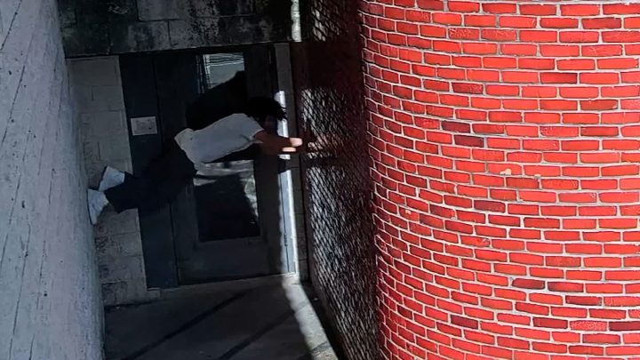 Danelo Cavalcante, a convicted murderer who escaped from a Pennsylvania prison the week of Aug. 28, is seen scaling a wall of the jail yard to get away. Police released video showing his escape on Sept. 6, 2023.