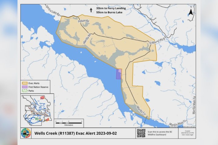 Evacuation orders issued by Regional District of Bulkley-Nechako, Cheslatta Carrier Nation