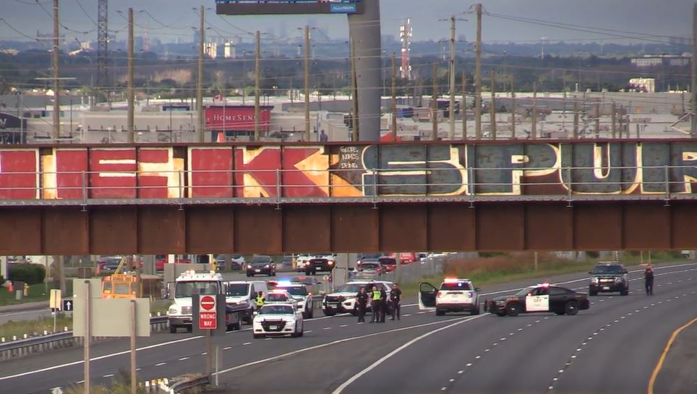 Highway 401 in Whitby on Sept. 8, 2023.