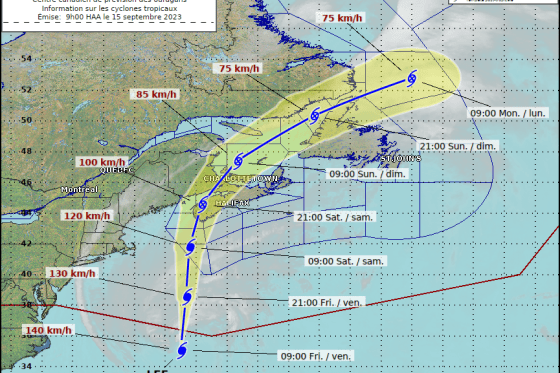 hurricane lee sept 15 9 am track