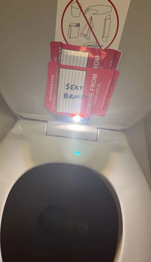 The 14-year-old girl said she allegedly took a photo of an iPhone taped to the back of the toilet seat after the male flight attendant went in before her.