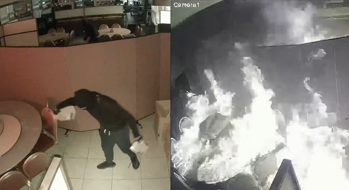 Video shows suspects breaking in, setting business ablaze in York Region