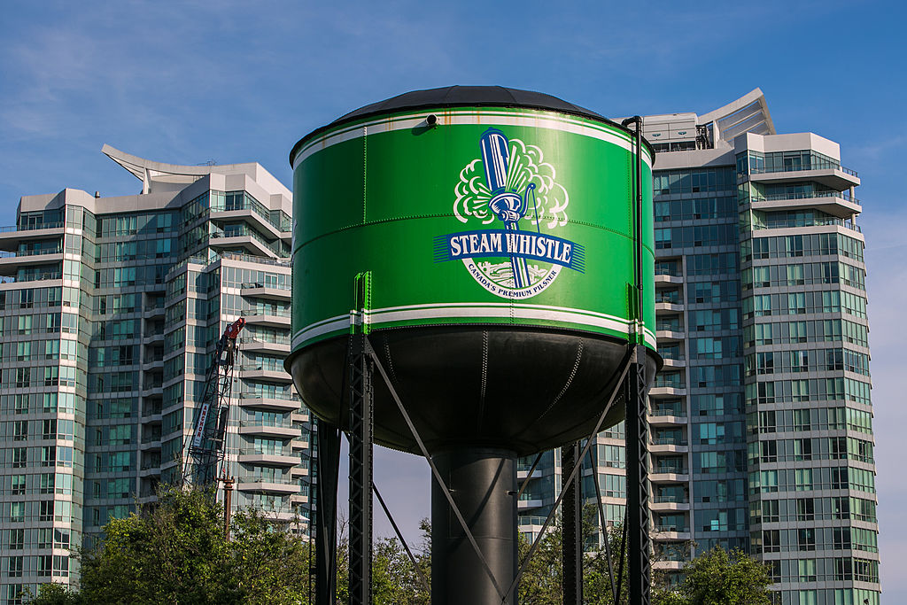The Steam Whistle Brewery is located at The Roundhouse, steps from the Rogers Centre where the Toronto Blue Jays play.
