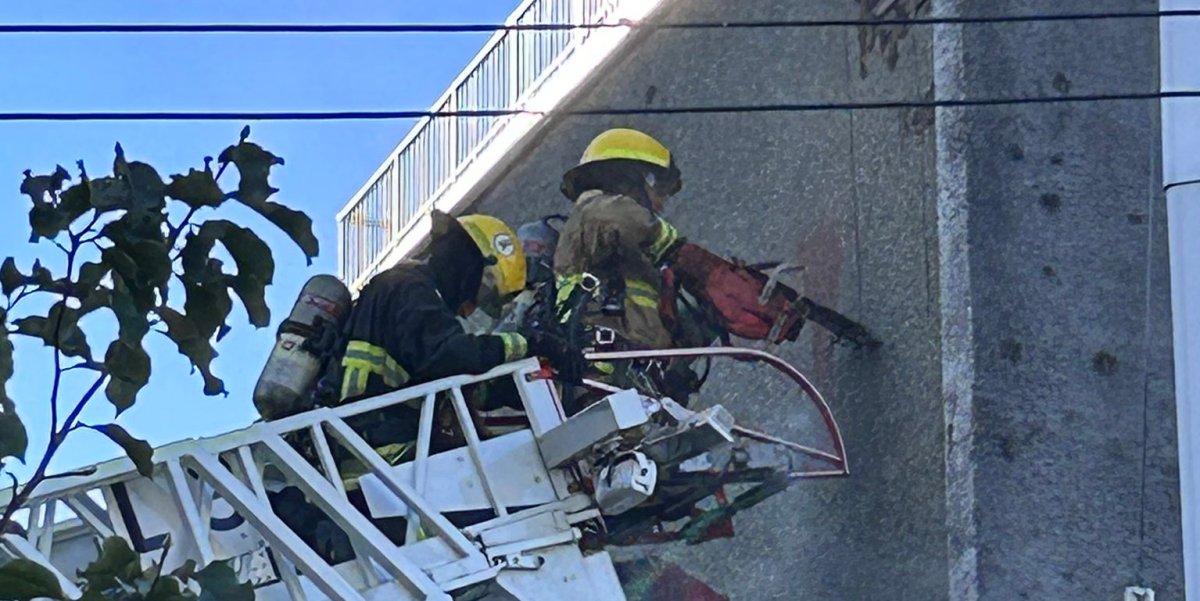 Crews battle a two-alarm fire at a Vancouver single-room occupancy building on Thursday, Sept. 7, 2023. 