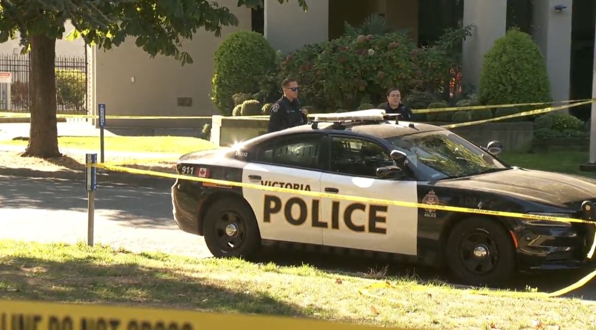 Victoria police at the scene of a suspicious death on Thursday, Sept. 14, 2023. 