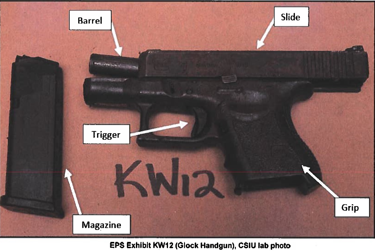 Glock Model 26 handgun, EPS exhibit, Oct. 17, 2023.