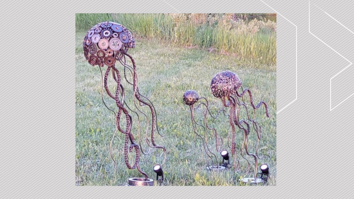 The Calgary Police Service are seeking information from the public about a jellyfish-shaped sculpture that was stolen in September during the Beakerhead event.