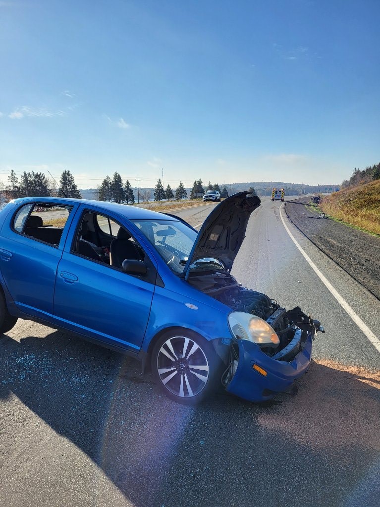 Halifax District RCMP is asking the public for assistance to help identify the driver of a blue Toyota Echo involved in a hit-and-run collision on Hwy. 102 near Miller Lake on Oct. 28, 2023.