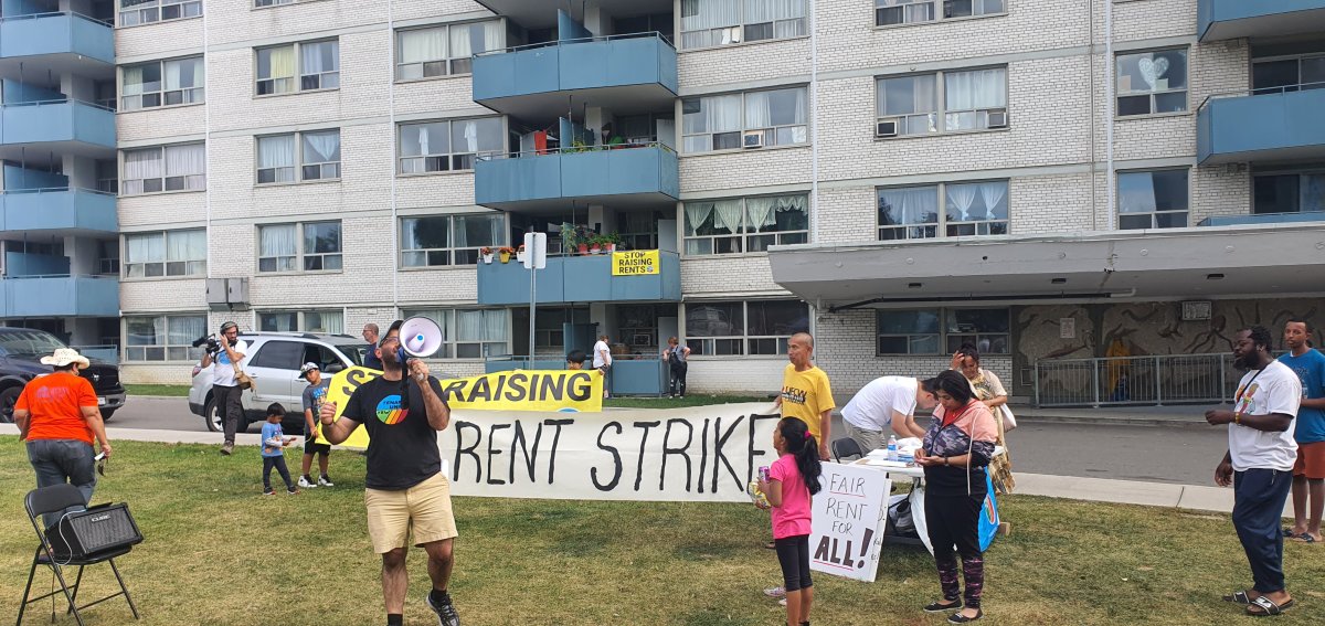 Residents of 1440 and 1442 announce they will begin rent strike. October 1, 2023. 