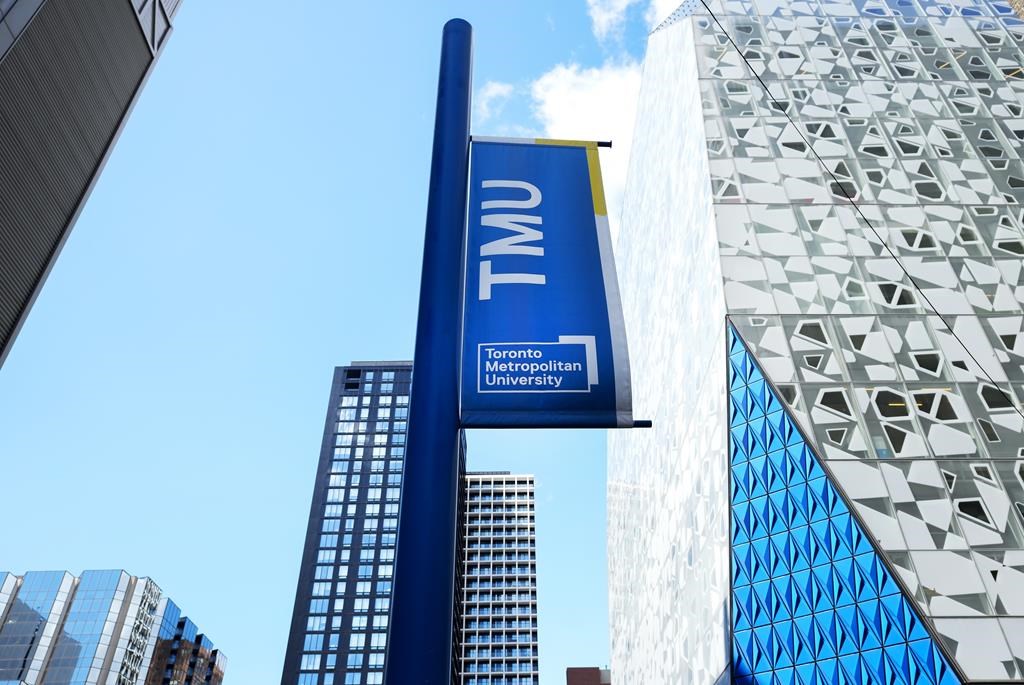 The Toronto Metropolitan University is shown in Toronto on Wednesday, April 26, 2023. THE CANADIAN PRESS/Nathan Denette.