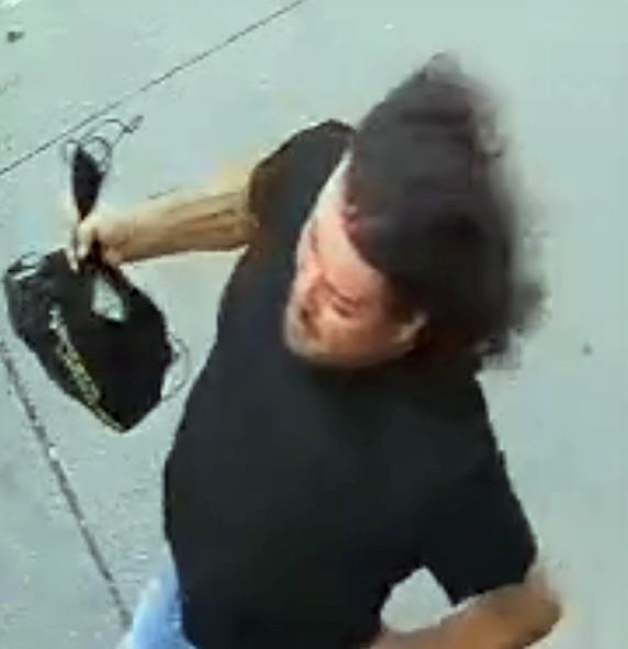 The suspect in the alleged robbery of a financial institution at Bloor and Shaw streets on Sept. 5.