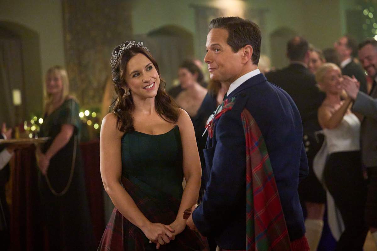 Lacey Chabert and Scott Wolf star in 'A Merry Scottish Christmas' - the story of two estranged siblings who travel to Scotland at Christmas to reunite with their mother, only for a big family secret to be revealed.